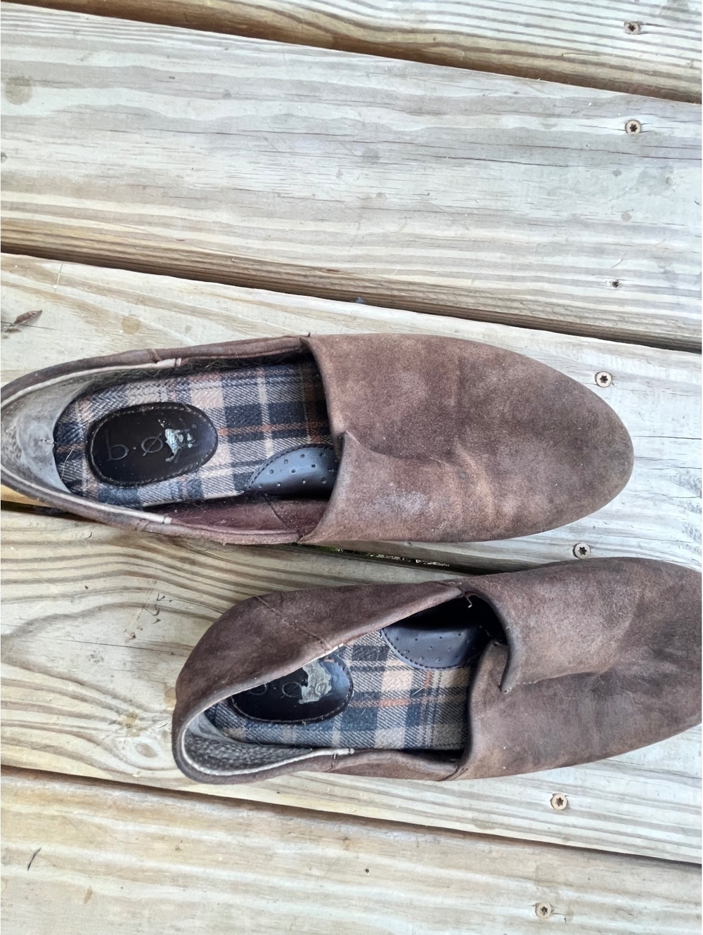 LifeStride 9.5 Brown Suede Slip-On Flats - Comfy & Chic!
